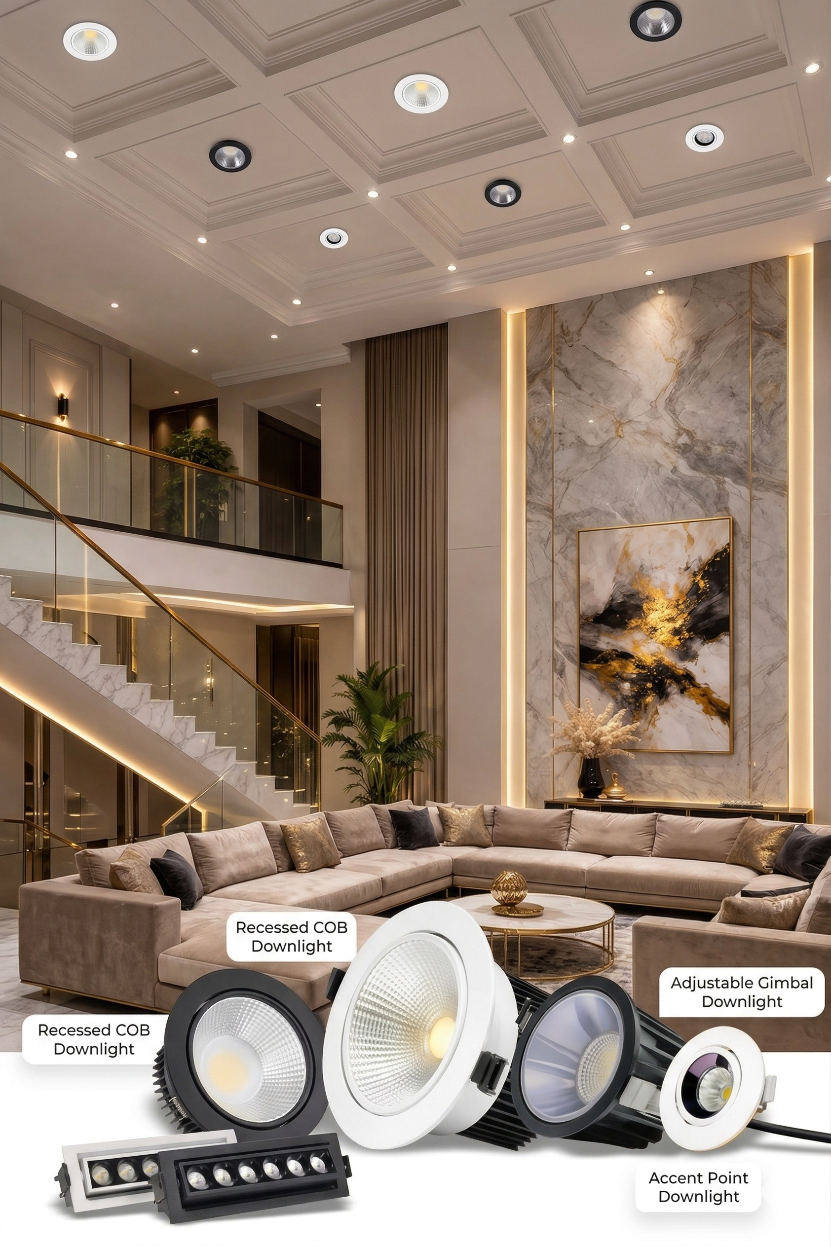 Buy COB Downlights – High Bright LED Ceiling Spot Lights | Glow Mahal