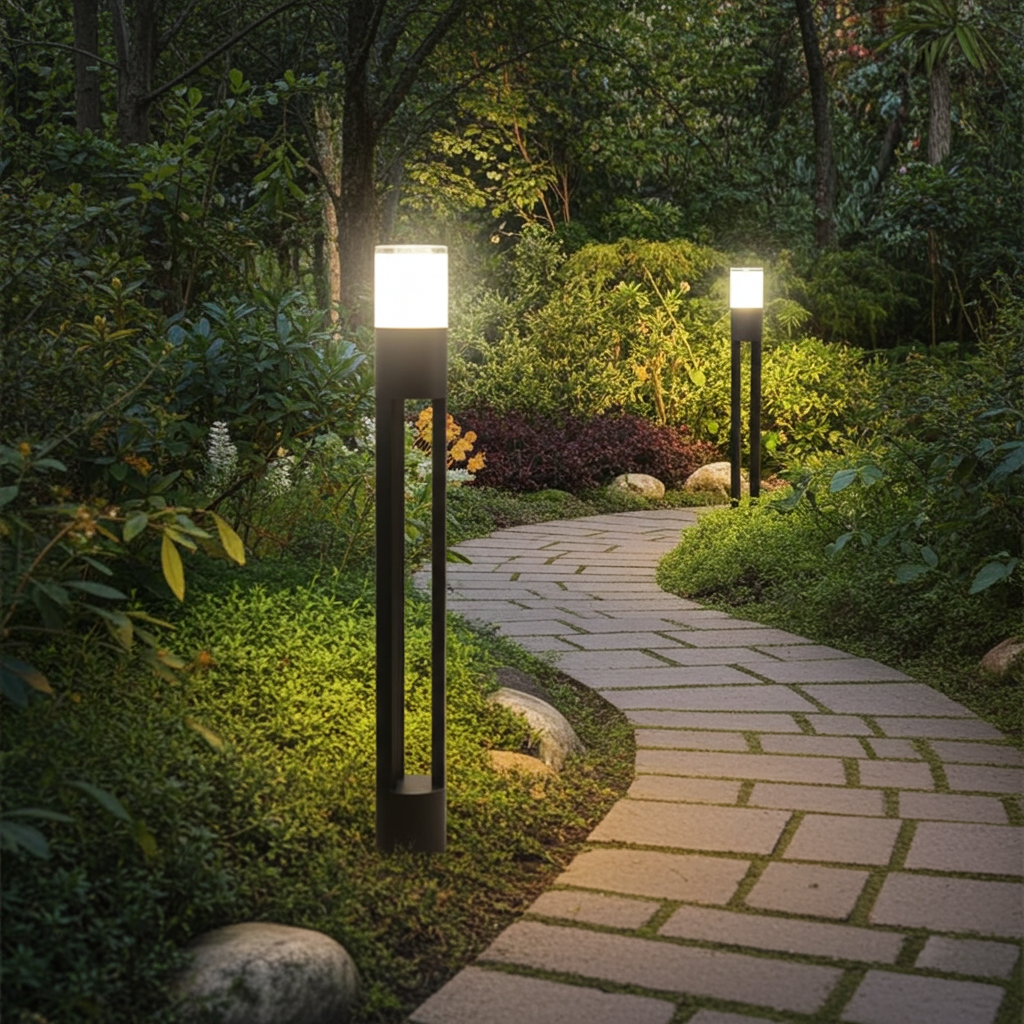 Big Outdoor Garden Bollard Light (169) – 12W LED Landscape Lighting  Bollard Lights GLOW MAHAL.