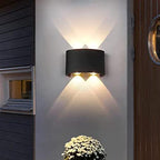 Modern Black Up Down Outdoor Wall Light 4W | 2 Beam Up Down  Outdoor GLOW MAHAL.