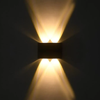 Modern Black Up Down Outdoor Wall Light 4W | 2 Beam Up Down  Outdoor GLOW MAHAL.