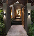 Modern Black Up Down Outdoor Wall Light 4W | 2 Beam Up Down  Outdoor GLOW MAHAL.