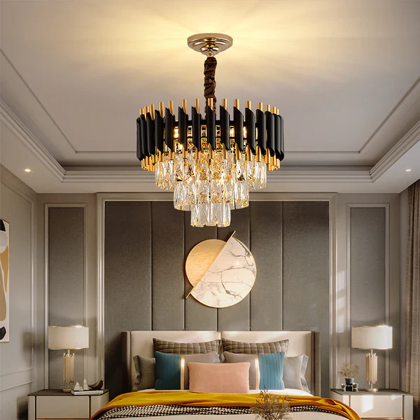 Black Mamba Crystal Chandelier – Luxury Black & Gold Statement Lighting  Indoor GLOW MAHAL.
