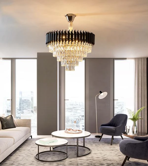 Black Mamba Crystal Chandelier – Luxury Black & Gold Statement Lighting  Indoor GLOW MAHAL.