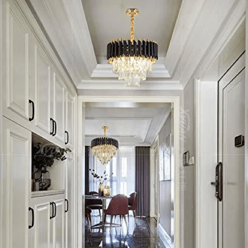 Black Mamba Crystal Chandelier – Luxury Black & Gold Statement Lighting  Indoor GLOW MAHAL.