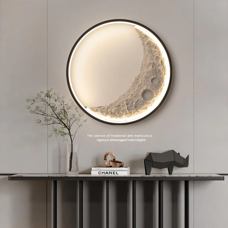 Artistic Textured Moon LED Wall Light  Indoor GLOW MAHAL.