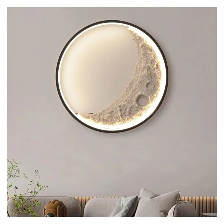 Artistic Textured Moon LED Wall Light  Indoor GLOW MAHAL.