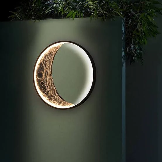 Artistic Textured Moon LED Wall Light  Indoor GLOW MAHAL.