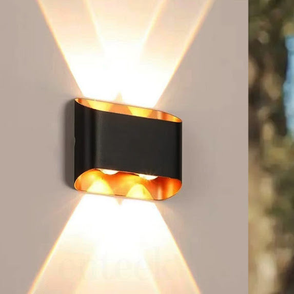 Modern Black Up and Down Outdoor Wall Light 4W  Outdoor GLOW MAHAL.