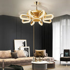 Crystal Wormhole Chandelier Ceiling Fan with Remote Control