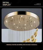 Egg shell chandelier 800mm double height hanging light for luxury foyer and modern interior décor