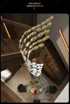 Egg shell chandelier 800mm double height hanging light for luxury foyer and modern interior décor