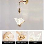 Butterfly Hanging LED Wall Light – Decorative Modern Wall Lamp  Indoor GLOW MAHAL.