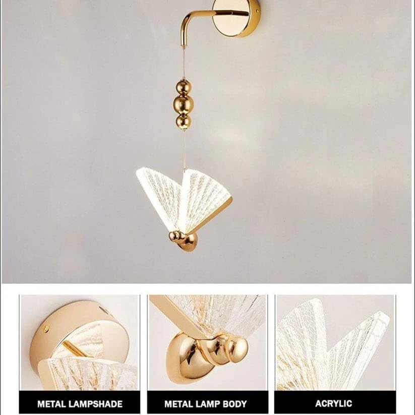Butterfly Hanging LED Wall Light – Decorative Modern Wall Lamp  Indoor GLOW MAHAL.