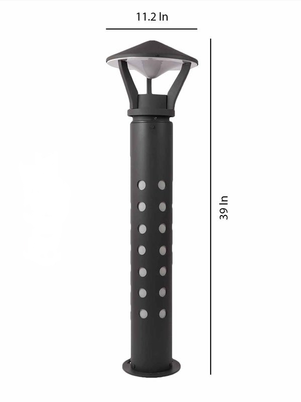 Grey Large Bollard Light (1022) 12W