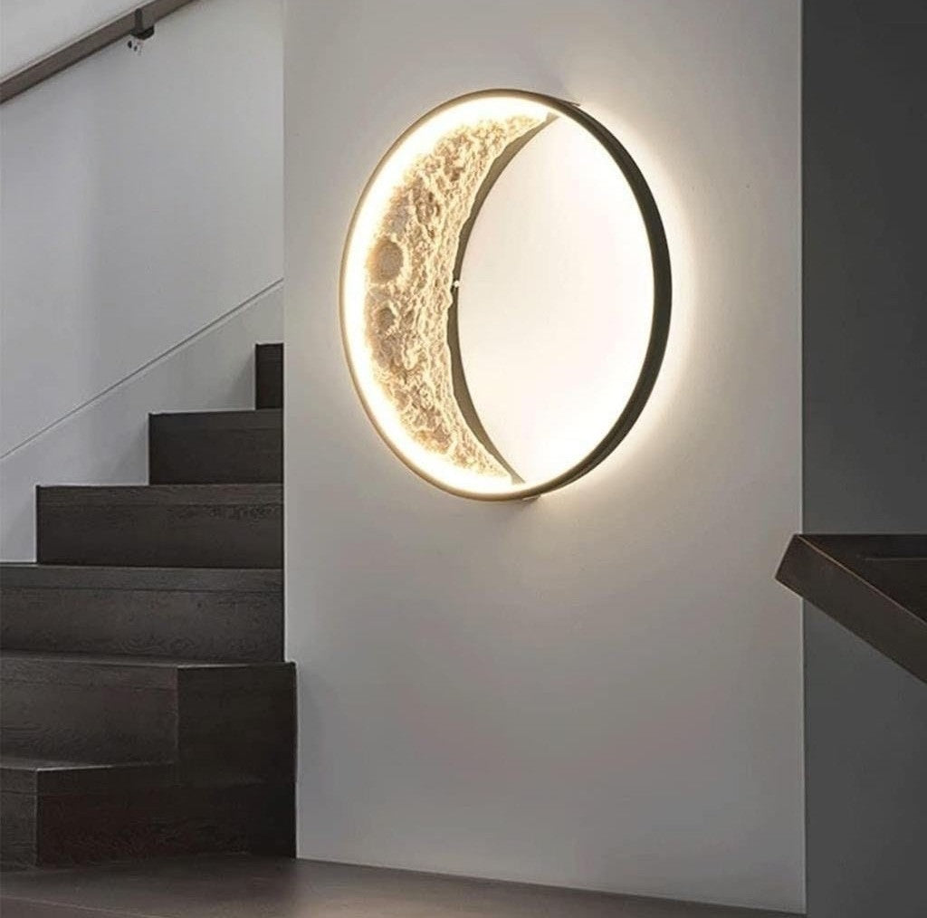 Artistic Textured Moon LED Wall Light  Indoor GLOW MAHAL.