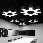 LED Gear Shape Hanging Light – 600MM  Indoor GLOW MAHAL.