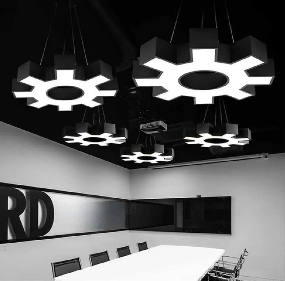 LED Gear Shape Hanging Light – 600MM  Indoor GLOW MAHAL.