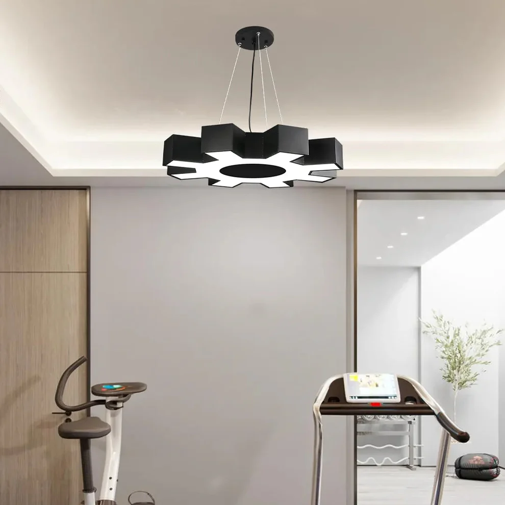 LED Gear Shape Hanging Light – 600MM  Indoor GLOW MAHAL.