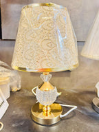 Premium Fabric Crystal Glass Table Lamp