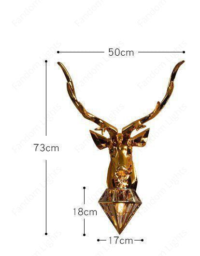 deer wall lamp crystal feather design metal decorative wall light for luxury interior lighting
