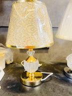 Premium Fabric Crystal Glass Table Lamp