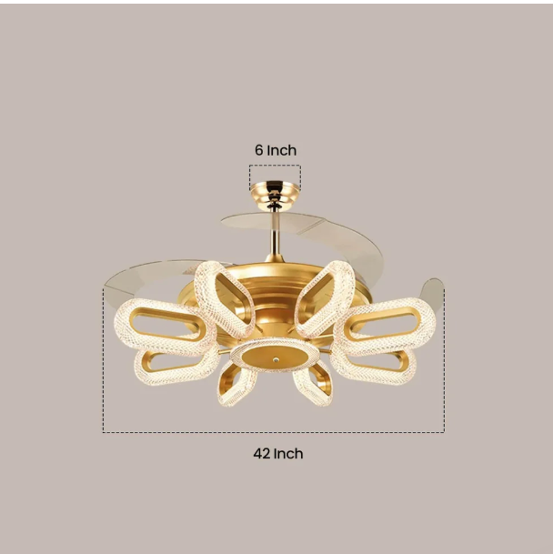 Crystal Chandelier Ceiling Fan with Remote Control