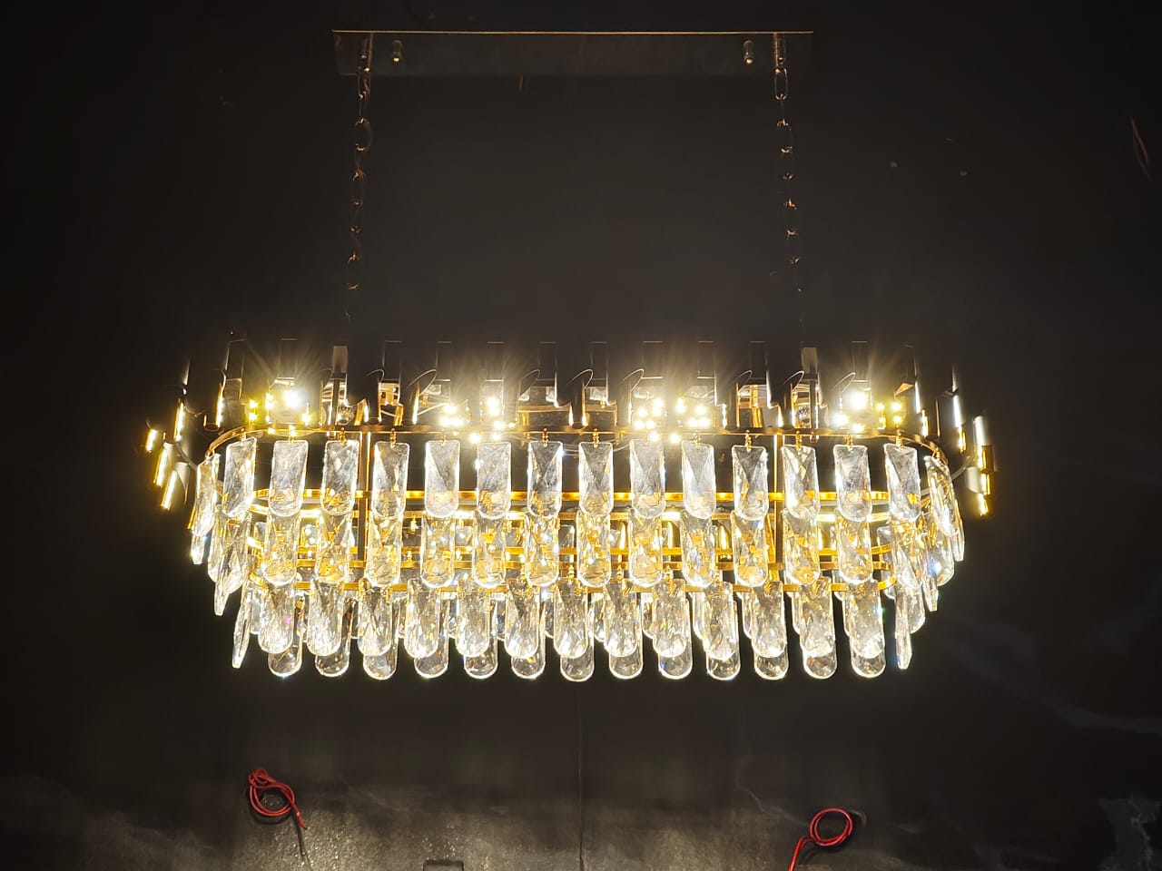 Dazzling Crystal Black Mamba Chandelier For Dining Table  Indoor GLOW MAHAL.