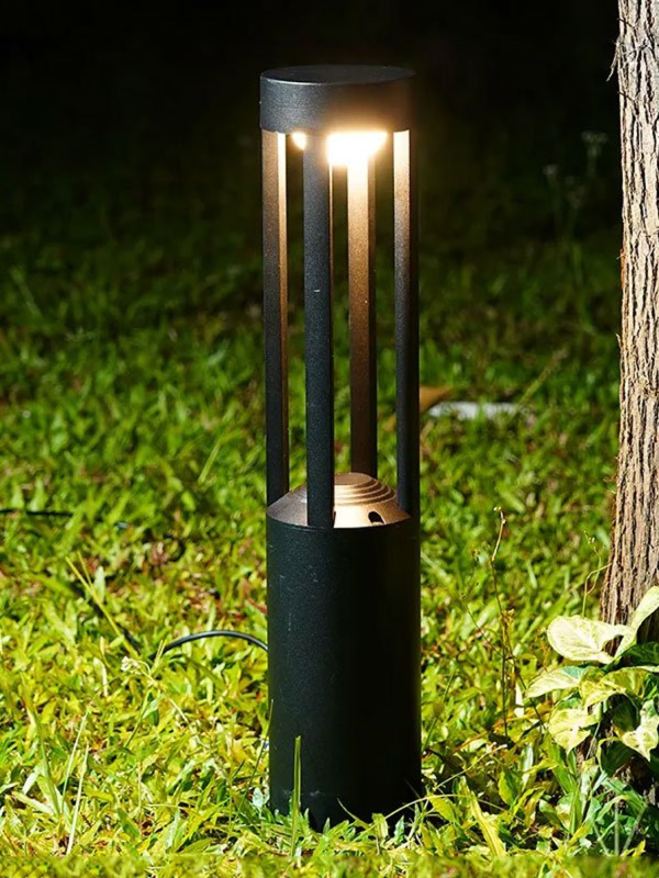 Black Garden Bollard Light (1200) 12W
